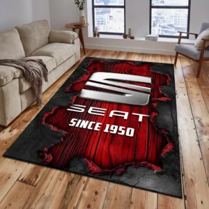 Seat Rug, All Over Print Rug Seat CAR19503182560 - Red