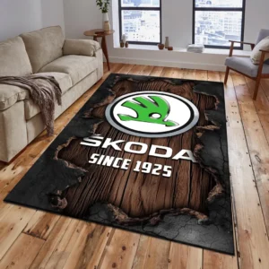 Skoda Rug, All Over Print Rug Skoda CAR19503182562 - Brown