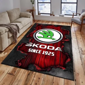 Skoda Rug, All Over Print Rug Skoda CAR19503182562 - Red