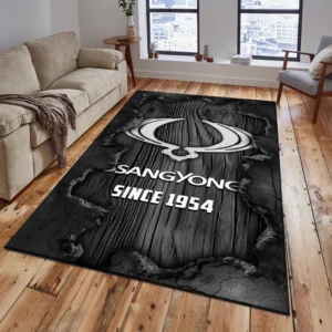 SsangYong Motor Rug, All Over Print Rug SsangYong Motor CAR19503182564 - Grey