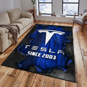 Tesla Rug, All Over Print Rug Tesla CAR19503182568 - Blue