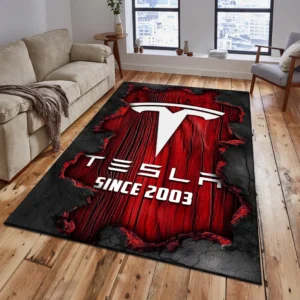 Tesla Rug, All Over Print Rug Tesla CAR19503182568 - Red