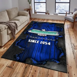 Thunderbird Rug, All Over Print Rug Thunderbird CAR19503182569 - Blue
