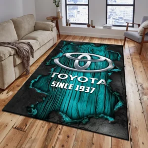 Toyota Rug, All Over Print Rug Toyota CAR19503182570 - Cyan
