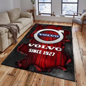 Volvo Rug, All Over Print Rug Volvo CAR19503182573 - Red