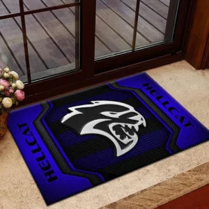 Dodge Challenger Hellcat Doormat, All Over Print Doormat Dodge Challenger Hellcat CAR1970319026 - Blue