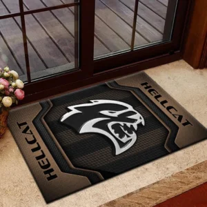 Dodge Challenger Hellcat Doormat, All Over Print Doormat Dodge Challenger Hellcat CAR1970319026 - Brown