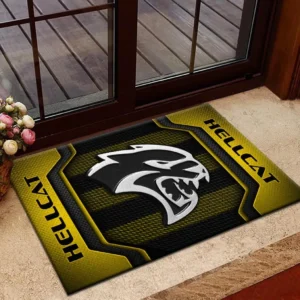 Dodge Challenger Hellcat Doormat, All Over Print Doormat Dodge Challenger Hellcat CAR1970319026 - Yellow