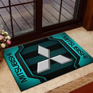 Mitsubishi Doormat, All Over Print Doormat Mitsubishi CAR1970319045 - Cyan