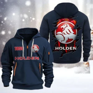 Holden Half Zip Hoodie, All Over Print Half Zip Hoodies For Men CAR198032755 - Navy