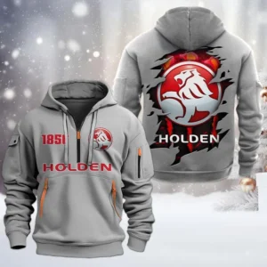 Holden Half Zip Hoodie, All Over Print Half Zip Hoodies For Men CAR198032755 - Gray