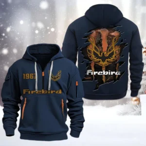 Firebird Pontiac Half Zip Hoodie, All Over Print Half Zip Hoodies For Men CAR198032769 - Navy