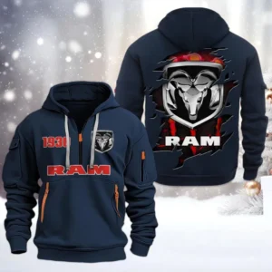 Ram truck Half Zip Hoodie, All Over Print Half Zip Hoodies For Men CAR198032779 - Navy