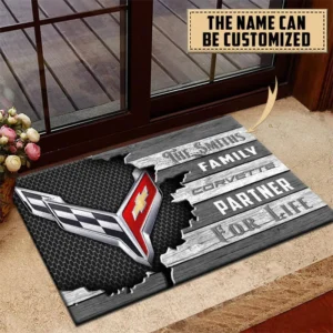 Chevrolet Corvette Doormat, All Over Print Doormat CAR199022726 - Gray