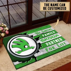 Skoda Doormat, All Over Print Doormat CAR199022728 - Green