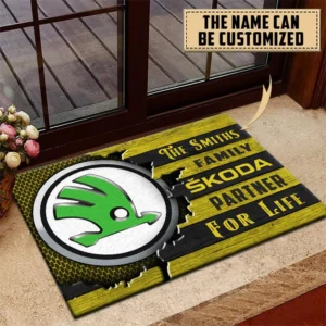Skoda Doormat, All Over Print Doormat CAR199022728 - Yellow