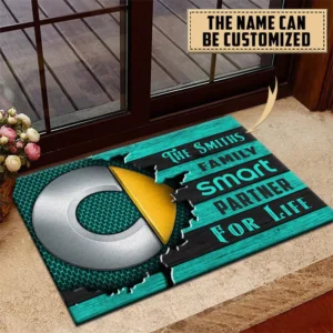 Smart Doormat, All Over Print Doormat CAR199022729 - Cyan