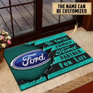 Ford Doormat, All Over Print Doormat CAR199022730 - Cyan