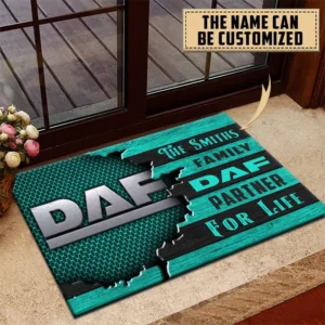 DAF Doormat, All Over Print Doormat CAR199022737 - Cyan