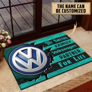 Volkswagen Doormat, All Over Print Doormat CAR199022741 - Cyan