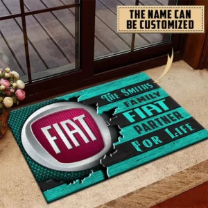 Fiat Doormat, All Over Print Doormat CAR199022742 - Cyan