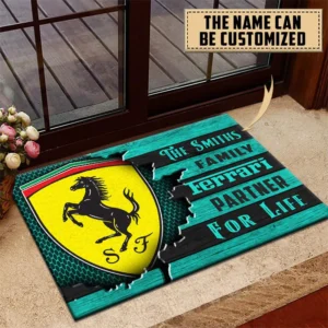 Ferrari Doormat, All Over Print Doormat CAR199022747 - Cyan