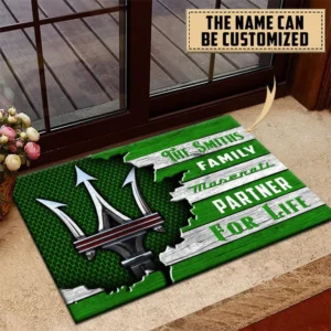 Maserati Doormat, All Over Print Doormat CAR199022748 - Green