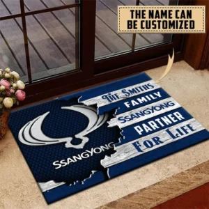 SsangYong Motor Doormat, All Over Print Doormat CAR199022750 - Blue