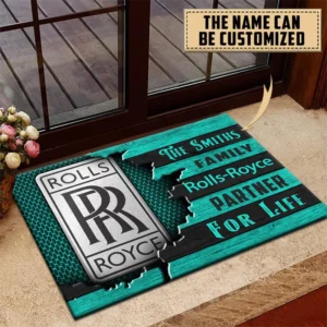 Rolls Royce Doormat, All Over Print Doormat CAR199022752 - Cyan