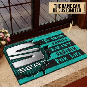 Seat Doormat, All Over Print Doormat CAR199022756 - Cyan