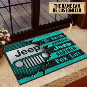 Jeep Doormat, All Over Print Doormat CAR199022758 - Cyan