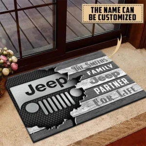 Jeep Doormat, All Over Print Doormat CAR199022758 - Gray