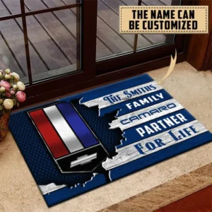 Chevrolet Camaro Doormat, All Over Print Doormat CAR199022762 - Blue