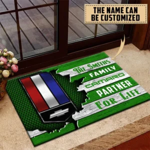 Chevrolet Camaro Doormat, All Over Print Doormat CAR199022762 - Green