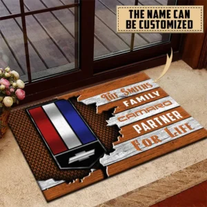 Chevrolet Camaro Doormat, All Over Print Doormat CAR199022762 - Orange