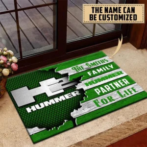 H2 Hummer Doormat, All Over Print Doormat CAR199022766 - Green