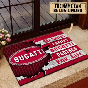 Bugatti Doormat, All Over Print Doormat CAR199022770 - Red