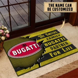 Bugatti Doormat, All Over Print Doormat CAR199022770 - Yellow