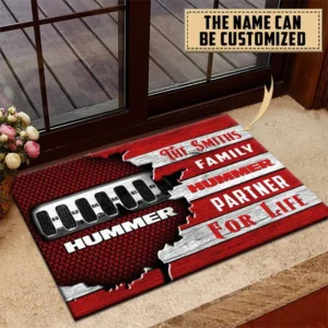 Hummer Doormat, All Over Print Doormat CAR199022773 - Red