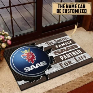 Saab Doormat, All Over Print Doormat CAR199022775 - Brown