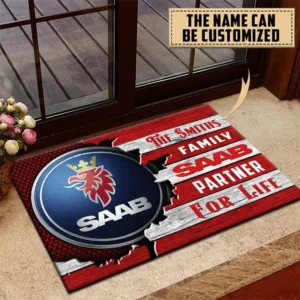 Saab Doormat, All Over Print Doormat CAR199022775 - Red