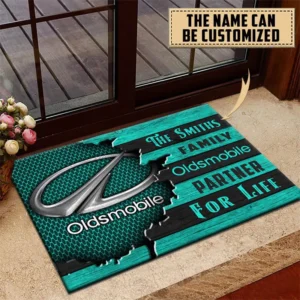 Oldsmobile Doormat, All Over Print Doormat CAR199022776 - Cyan