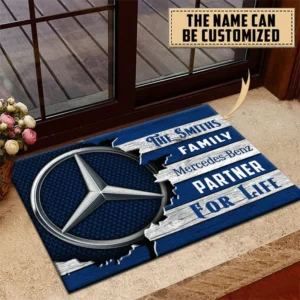 Mercedes Benz Doormat, All Over Print Doormat CAR199022778 - Blue