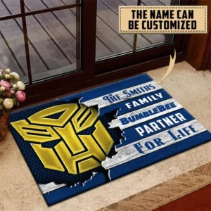 Bumblebee Doormat, All Over Print Doormat CAR199022780 - Blue