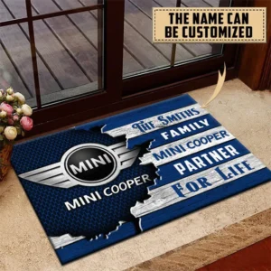 Mini cooper Doormat, All Over Print Doormat CAR199022782 - Blue