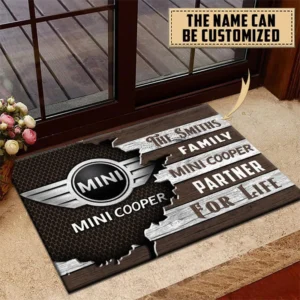 Mini cooper Doormat, All Over Print Doormat CAR199022782 - Brown