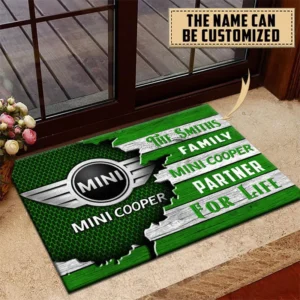 Mini cooper Doormat, All Over Print Doormat CAR199022782 - Green