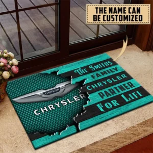 Chrysler Doormat, All Over Print Doormat CAR199022791 - Cyan