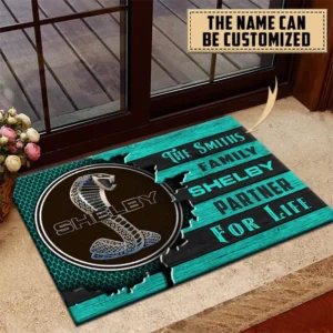 Shelby Doormat, All Over Print Doormat CAR199022794 - Cyan