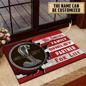 Shelby Doormat, All Over Print Doormat CAR199022794 - Red